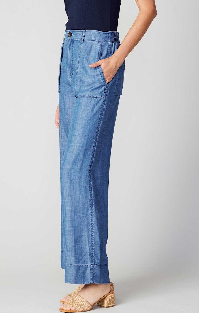 Current Air Chambray Wide Leg Cargo Pant