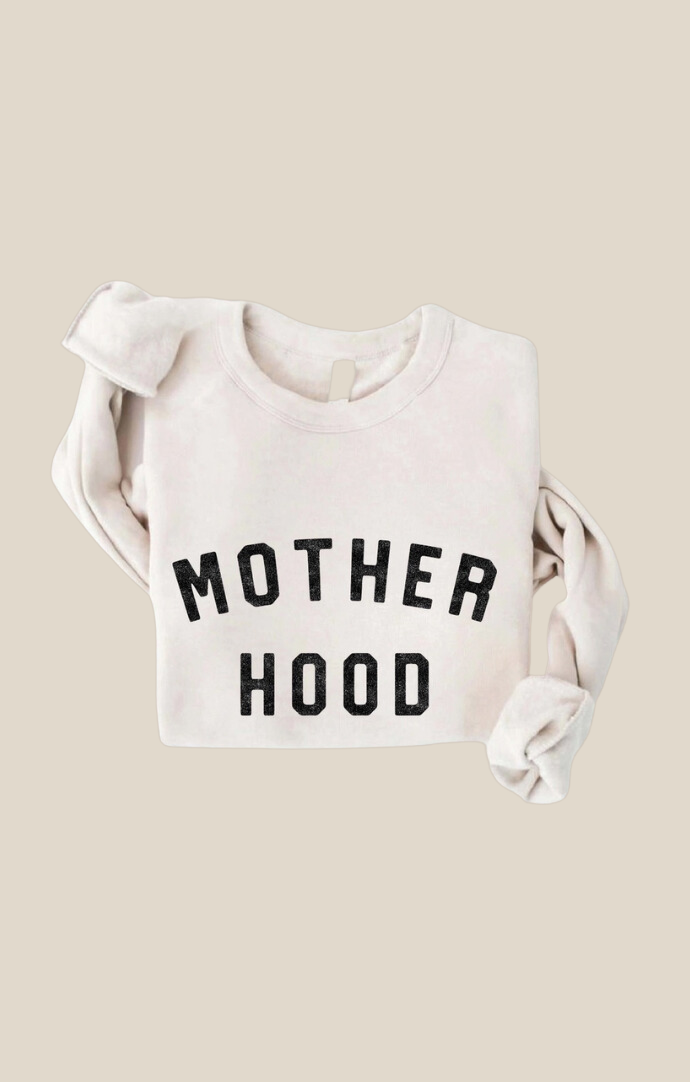 Oat Collective Heather Dust "Motherhood" Crewneck Sweatshirt
