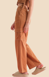 Papermoon Cafe Contrasting Stitch Cargo Pant