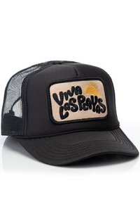 Local Beach Viva Las Playas Black Trucker Hat