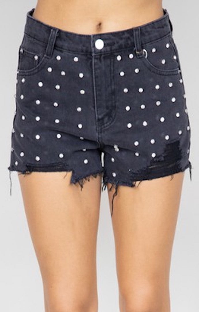 black-studded-denim-shorts