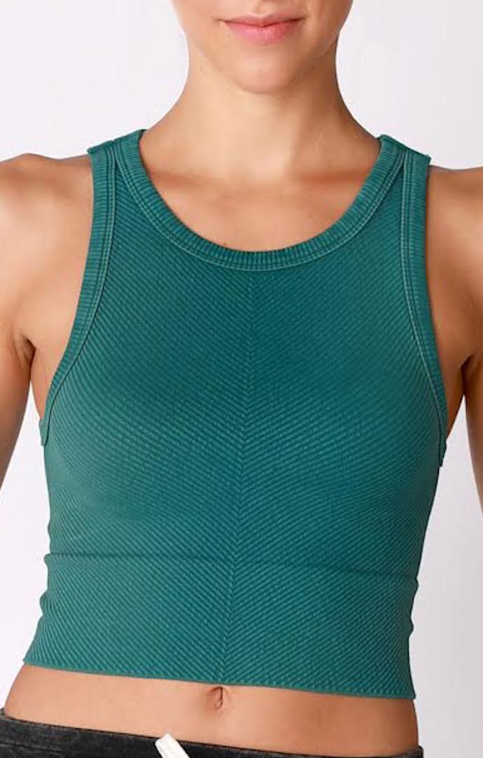 Nikibiki Vintage Jade Seamless High Neck Crop Top