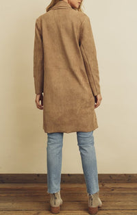 Dress Forum Tan Textured Long Coat
