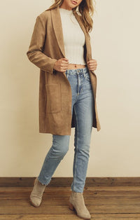 Dress Forum Tan Textured Long Coat