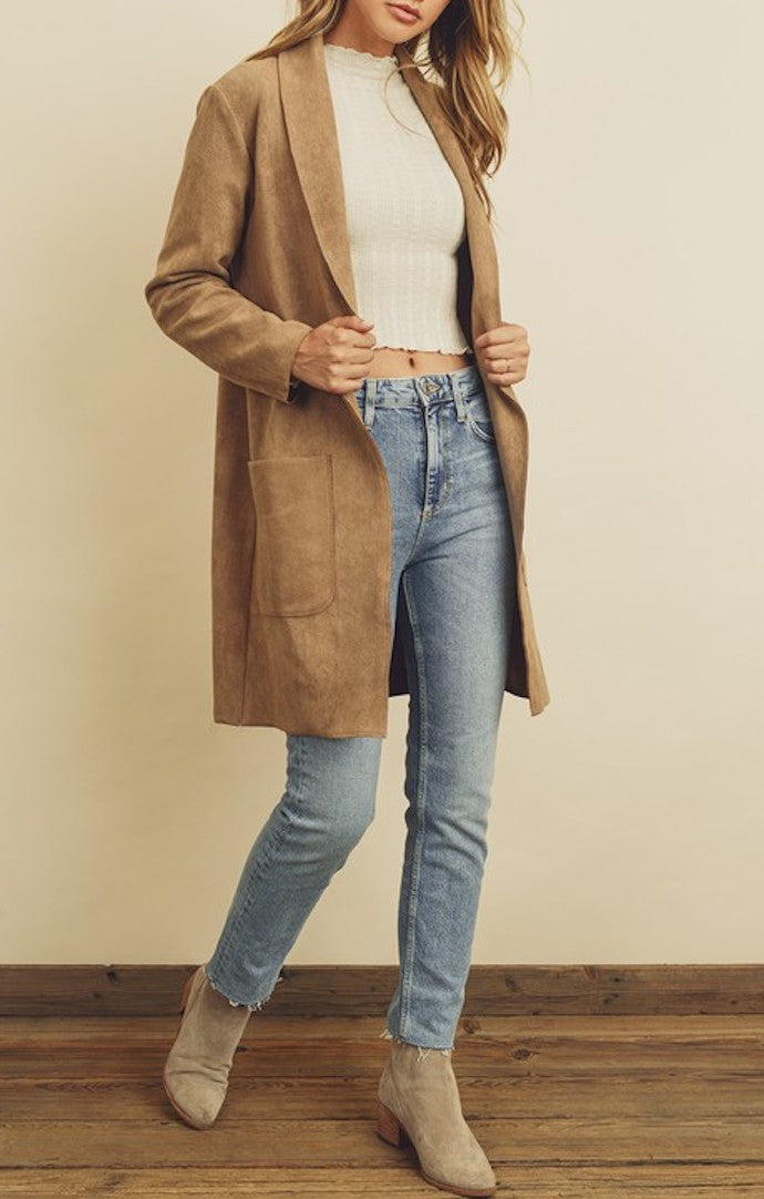 Dress Forum Tan Textured Long Coat