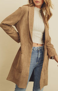 Dress Forum Tan Textured Long Coat