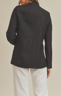 Mable Black Linen Jacket