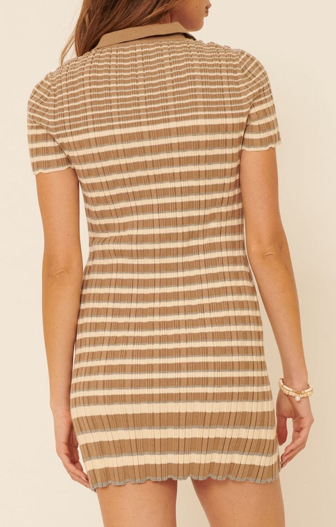 Chiara Sand Striped Dress