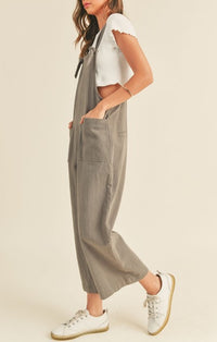 Miou Muse Charcoal Linen Jumper 