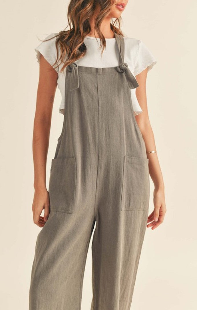 Miou Muse Charcoal Linen Jumper 