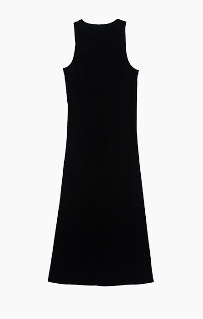 Mod Ref Black Ribbed Bodycon Midi Dress