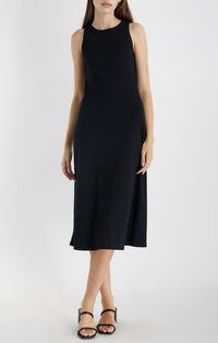 Mod Ref Black Ribbed Bodycon Midi Dress