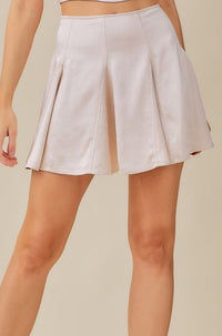 Mustard Seed Champagne Silky Mini Skirt