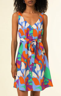 FRNCH Multi Color Button Down Dress