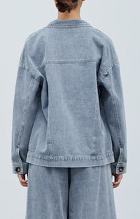 Grade & Gather Light Wash Kangaroo Denim Jacket