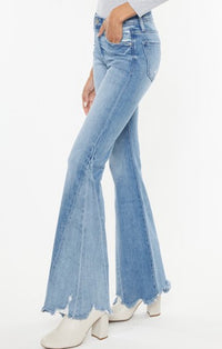 Kancan Medium Denim Flare Jeans