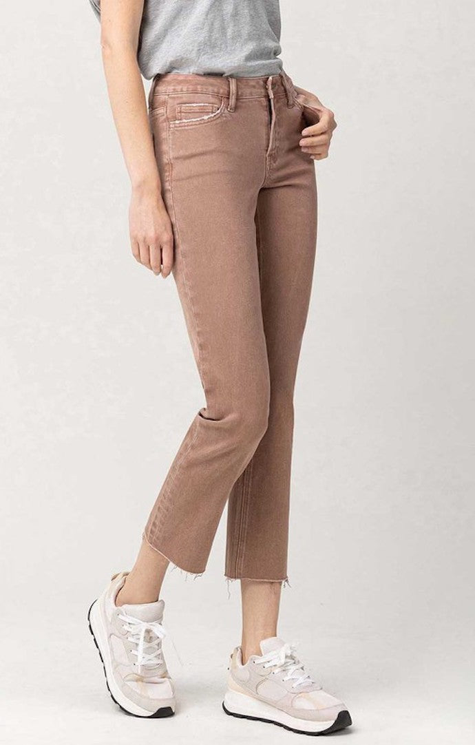 Vervet Mauve Straight Leg Jeans