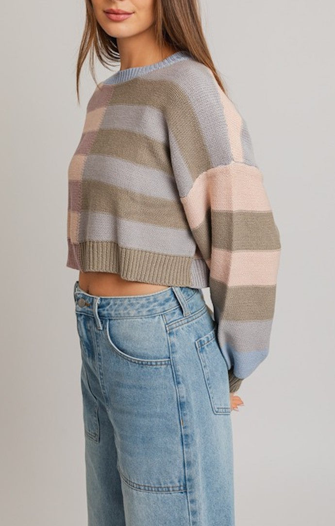 Le Lis Multi Color Block Sweater
