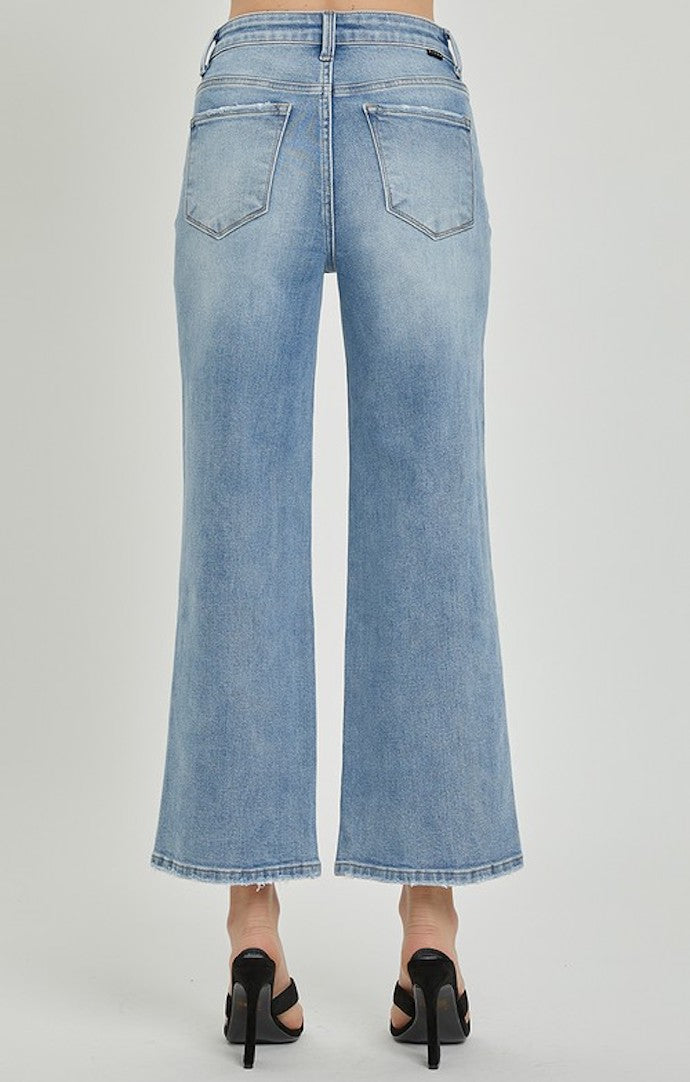 Risen Medium Denim High Rise Jeans 