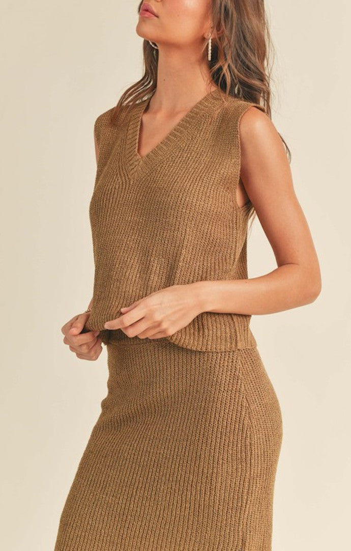 Miou Muse Golden Kiwi Knitted Vest