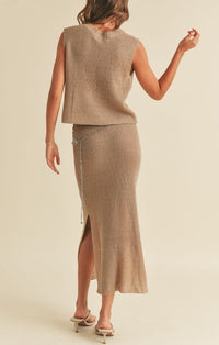 Miou Muse Taupe Knitted Vest