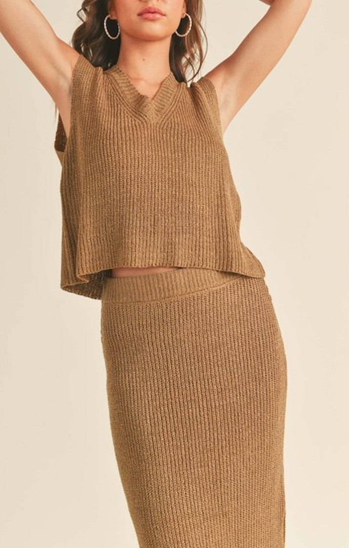 Miou Muse Golden Kiwi Knitted Vest