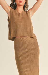 Miou Muse Golden Kiwi Knitted Vest