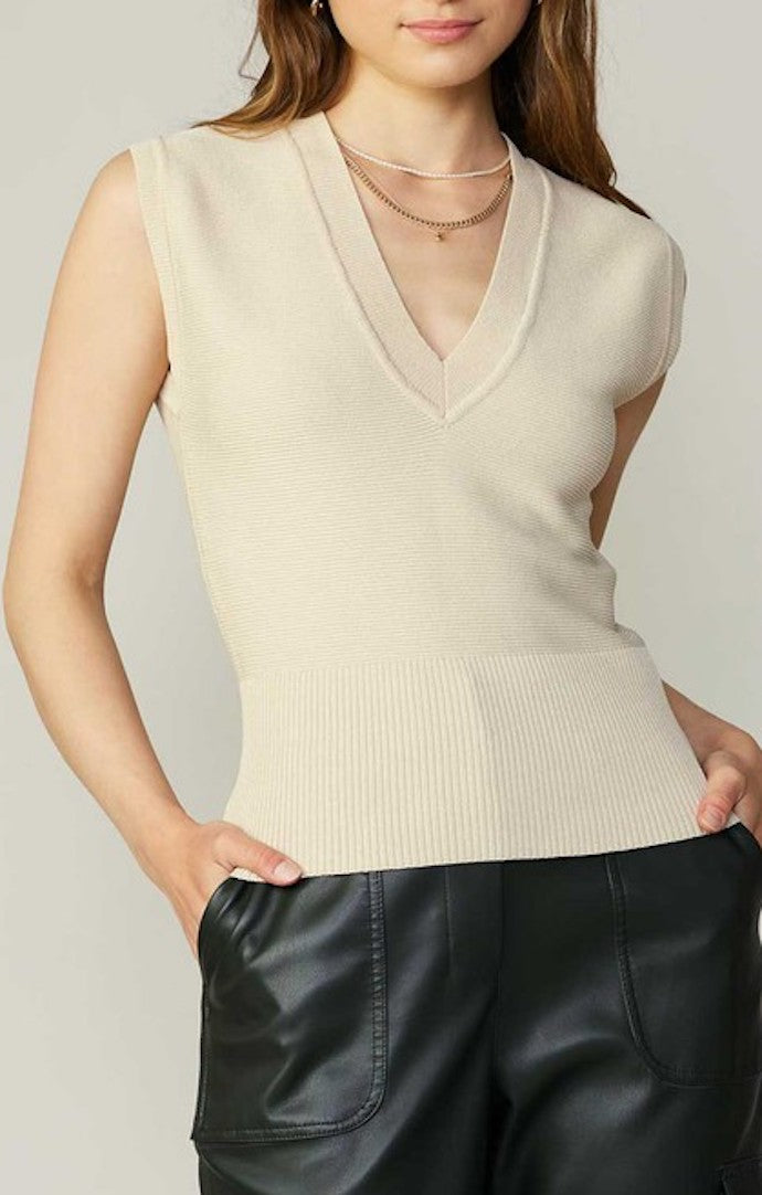 Current Air Bone Collared Sweater Vest