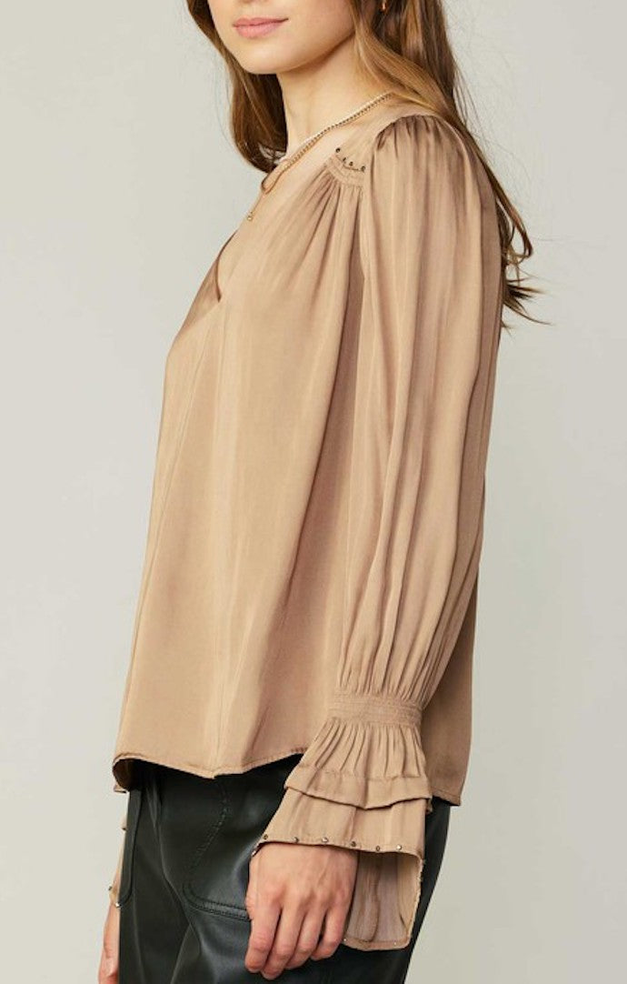 Current Air Sand Studded Shoulder Top