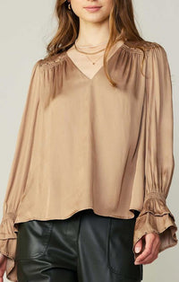 Current Air Sand Studded Shoulder Top