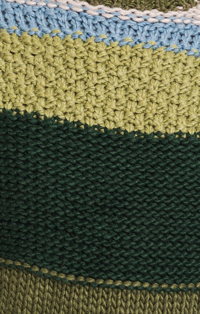 Le Lis Olive and Multi Cropped Sweater