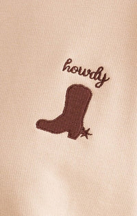 Le Lis Taupe Howdy Sweatshirt