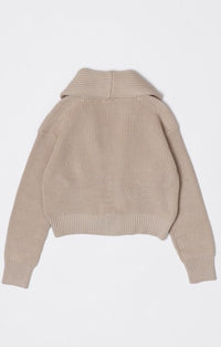 Mod Ref Beige Chunky Knit Cardigan