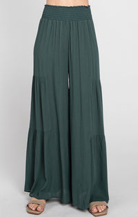 Final Touch Hunter Green Flowy Pant