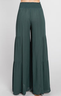 Final Touch Hunter Green Flowy Pant