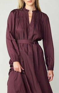 Current Midnight Plum Smocked Maxi Dress