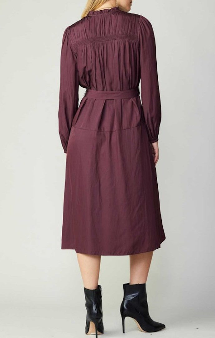 Current Midnight Plum Smocked Maxi Dress