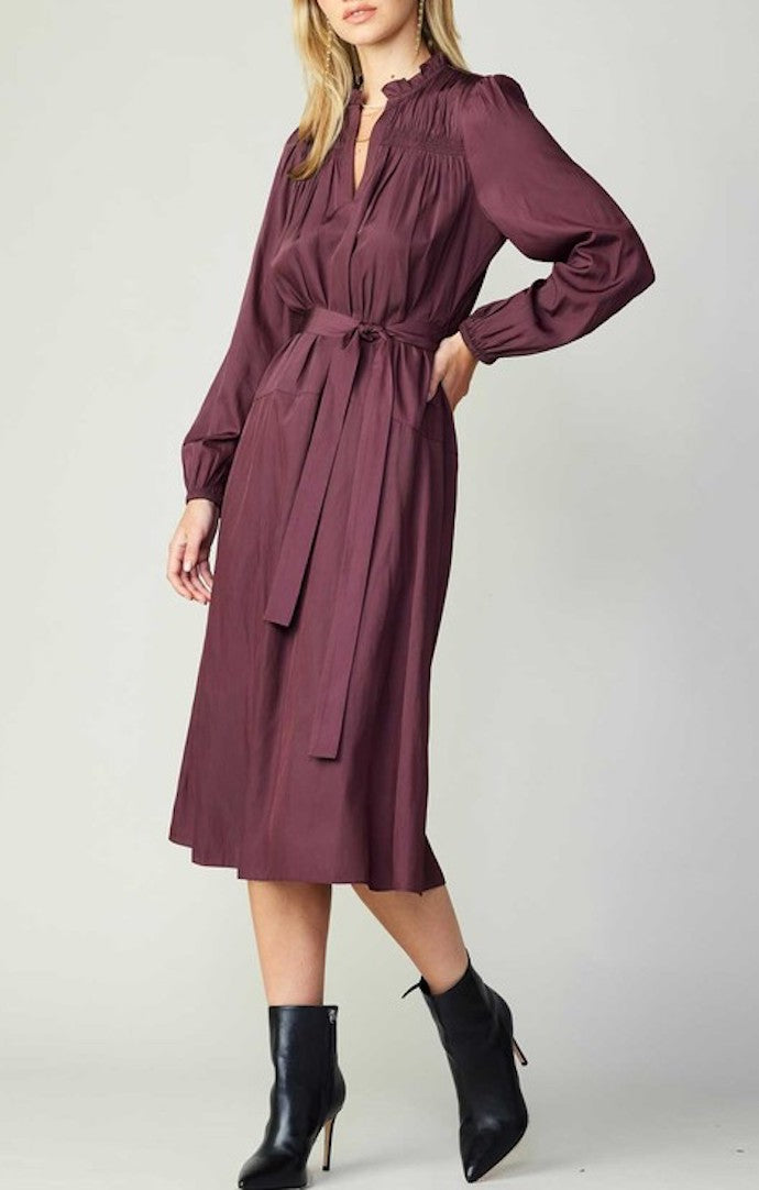 Current Midnight Plum Smocked Maxi Dress