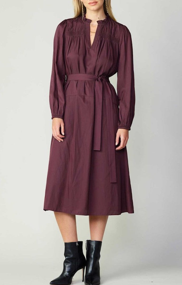 Current Midnight Plum Smocked Maxi Dress