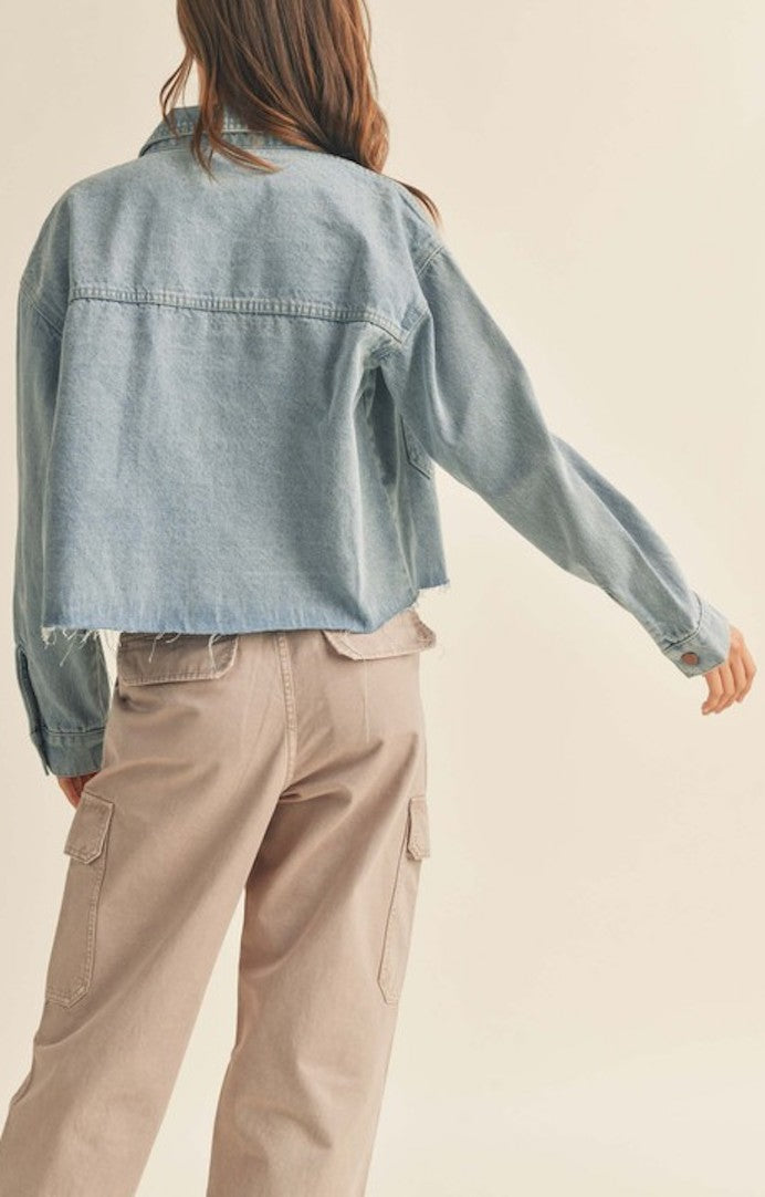 Miou Muse Distressed Denim Jacket
