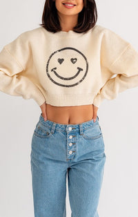 Le Lis Cream "Smile" Sweater