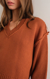 Papermoon Cafe V-Neck Sweater Top