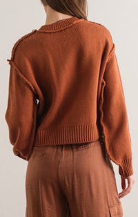 Papermoon Cafe V-Neck Sweater Top