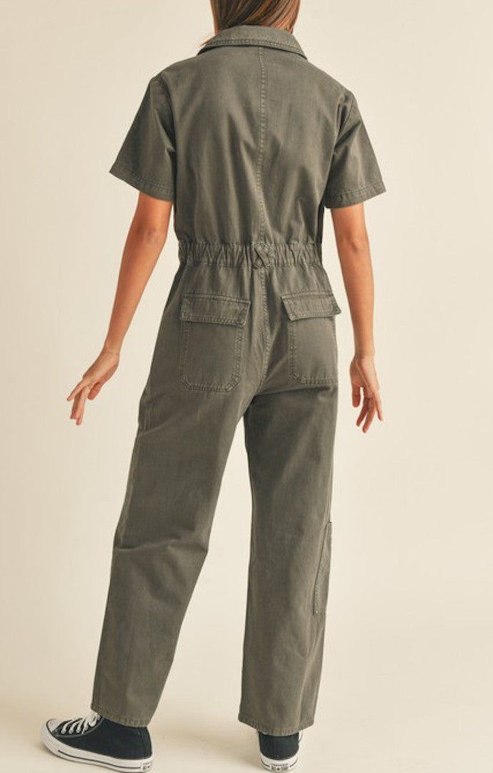 Miou Muse Charcoal Utility Jumper 