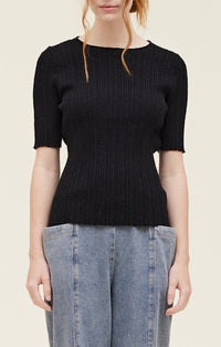 Grade & Gather Black Knit Light Sweater