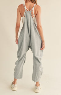 KC Grey Relaxed Fit Cotton Jumpsuit