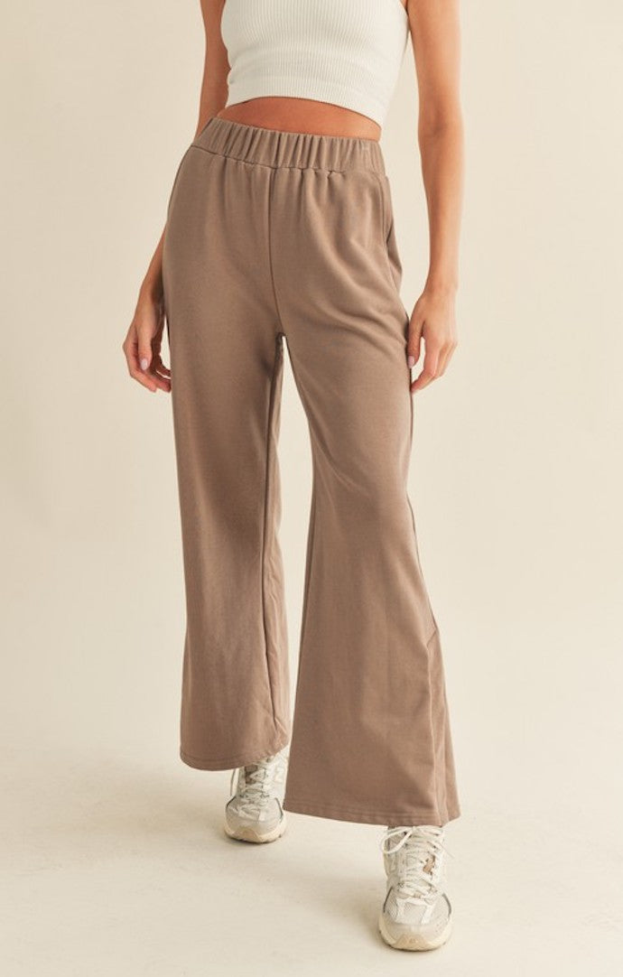 KC Mocha Wide Leg Sweatpants