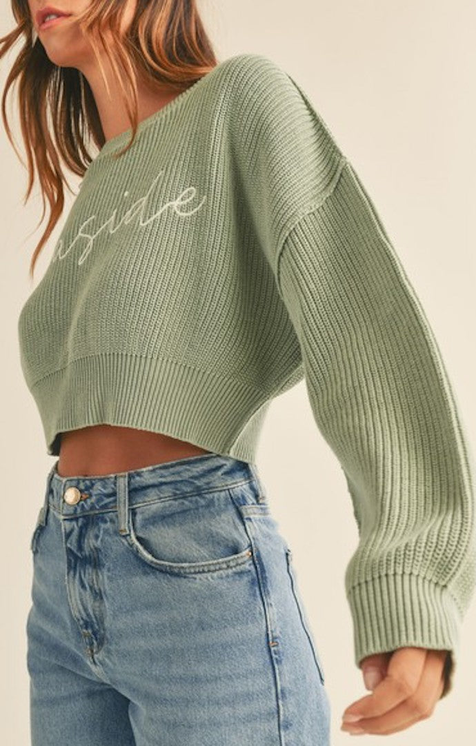Mable Light Olive Seaside Sweater