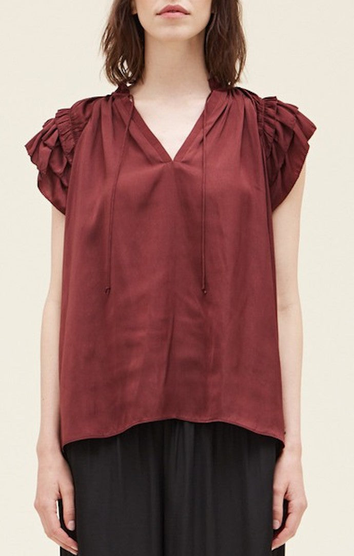 Grade And Gather Vino Ruffle Blouse
