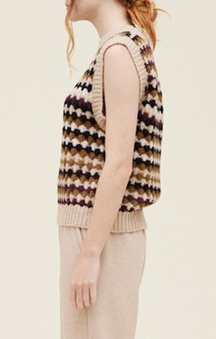 Grade & Gather Natural Knit Sweater Vest